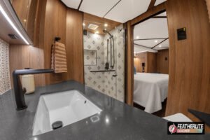 2026 Featherlite Prevost Durango | Primary Bath