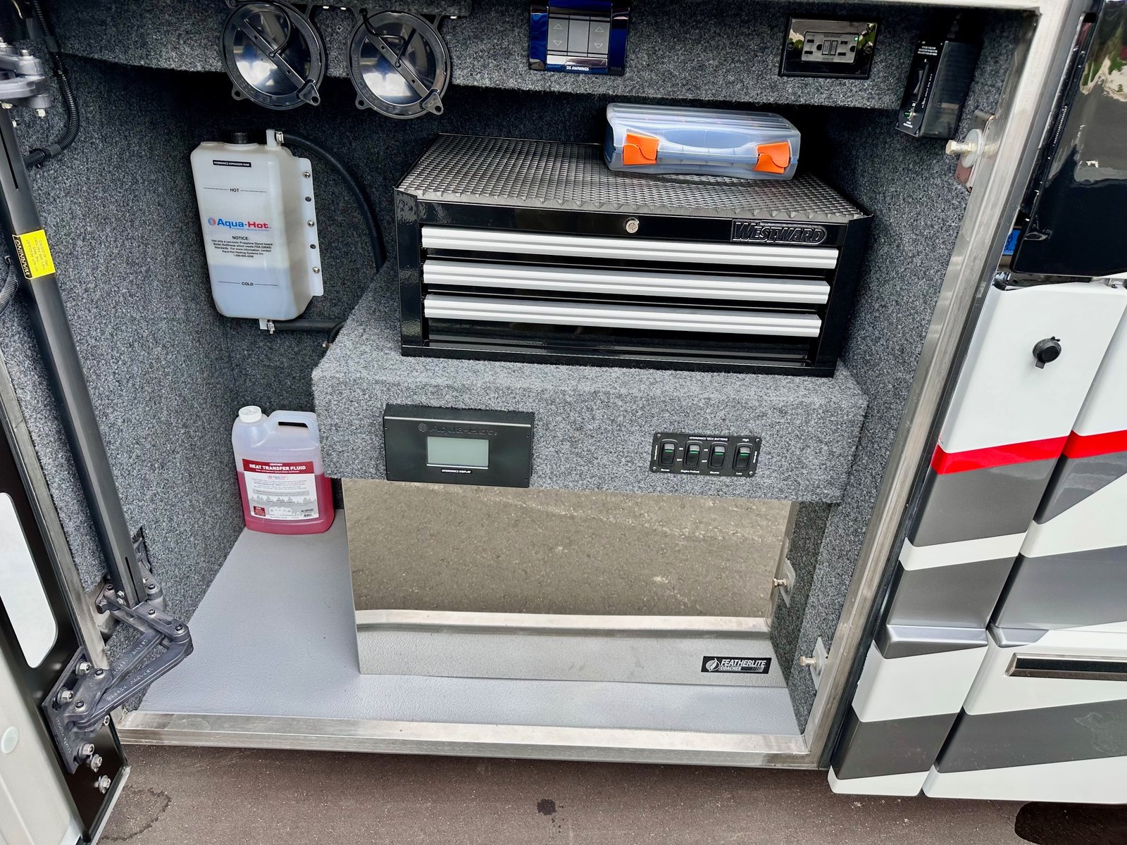 Tools & Storage Bay | Coach 1819 "Misano" | Featherlite Coaches Prevost Motorhome| Featherlite Coaches Prevost Motorhome