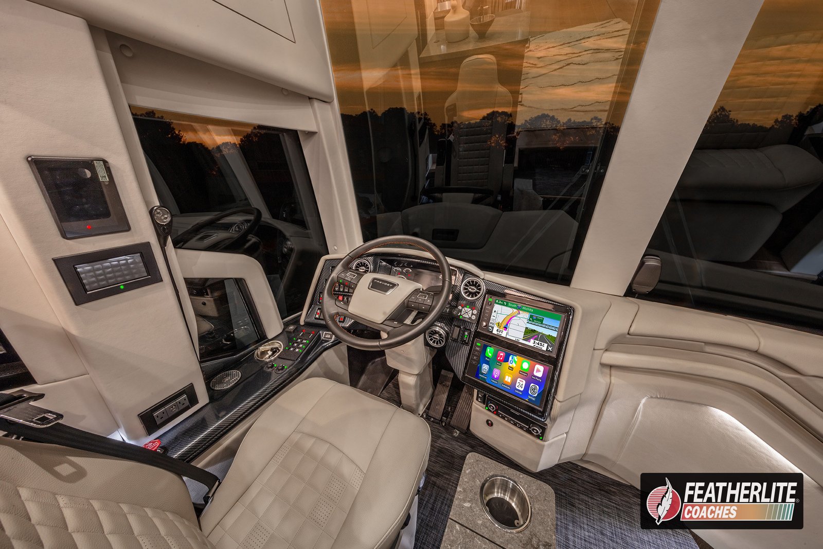 Coach 1819 "Misano" cockpit | Featherlite Coaches Prevost Motorhome| Featherlite Coaches Prevost Motorhome