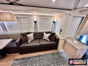 Salon Sofa | 2026 Featherlite Prevost Palisades Motor Coach