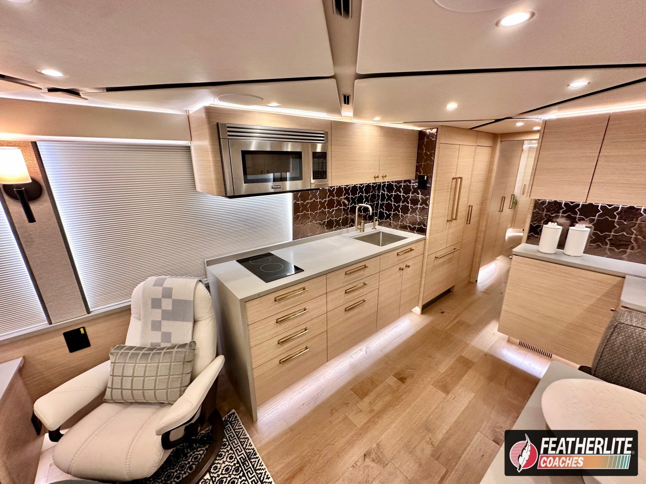 Featherlite Prevost Motorhome 1901 (16) Galley | 2026 Featherlite Prevost Palisades Motor Coach