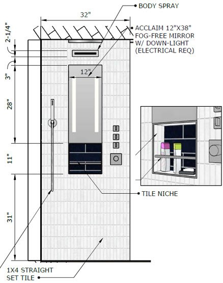 Coach 1356 | 2025 Featherlite Coaches Prevost | Shower Design