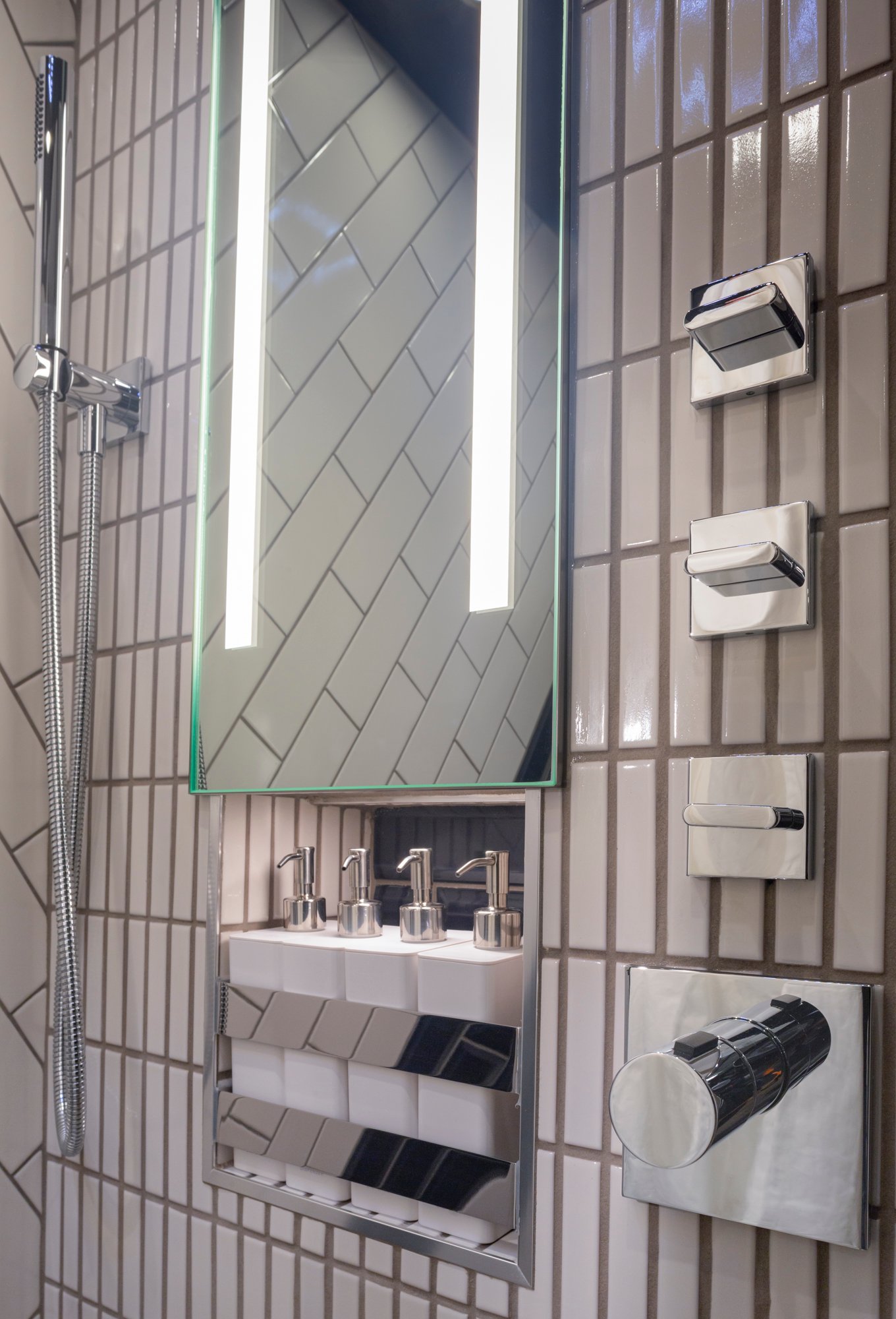 Coach 1356 | 2025 Featherlite Coaches Prevost | Shower Detail