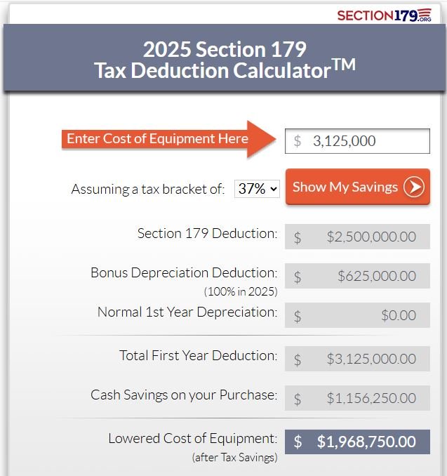 Section 179 Savings