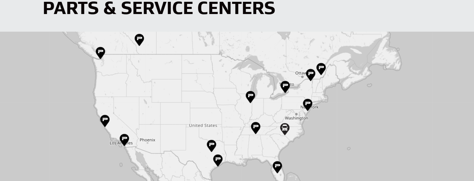 Prevost parts and service centers